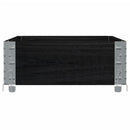 vidaXL fekete tömör fenyő kerti növénytartó 100 x 50 cm