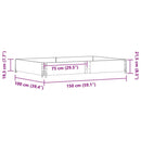 vidaXL fekete tömör fenyőfa kerti növénytartó 150 x 100 cm