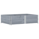 vidaXL szürke tömör fenyőfa kerti növénytartó 150 x 100 cm