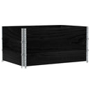 vidaXL fekete tömör fenyőfa kerti növénytartó 120 x 80 cm
