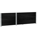 vidaXL fekete tömör fenyőfa kerti növénytartó 120 x 80 cm