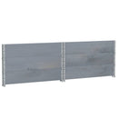vidaXL szürke tömör fenyőfa kerti növénytartó 100 x 100 cm