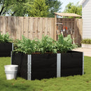 vidaXL fekete tömör fenyőfa kerti növénytartó 150 x 100 cm
