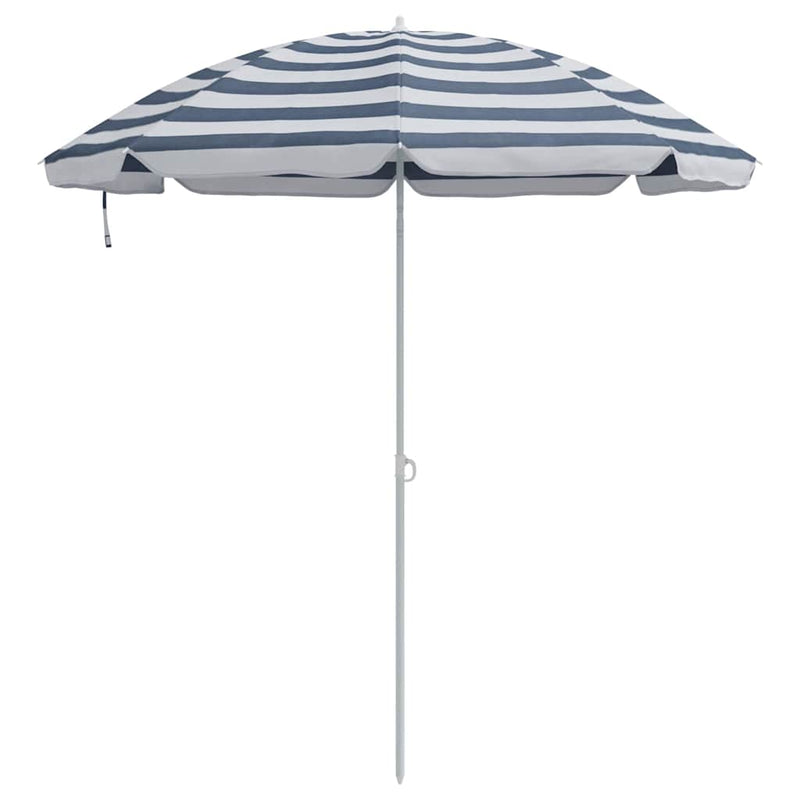 vidaXL Tengerparti napernyő Kék és fehér 161 x 193 cm Poliészter