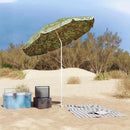 vidaXL Tengerparti napernyő Zöld 206 x 206 x 212 cm Poliészter és fém