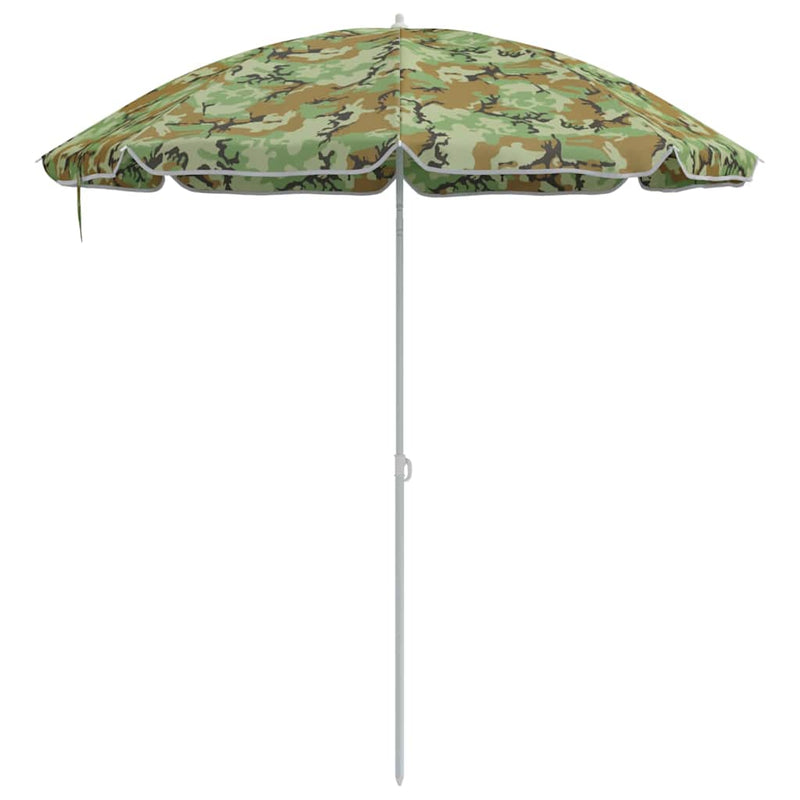 vidaXL Tengerparti napernyő Zöld 206 x 206 x 212 cm Poliészter és fém