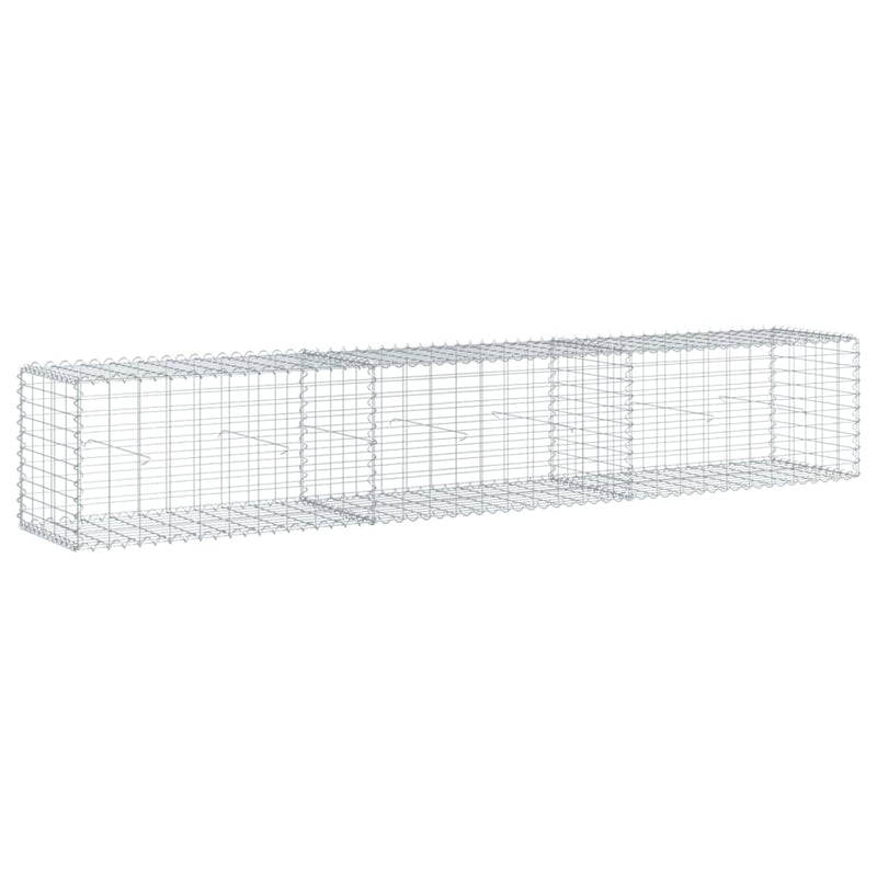 vidaXL horganyzott vas gabion kosár fedéllel 300 x 50 x 50 cm