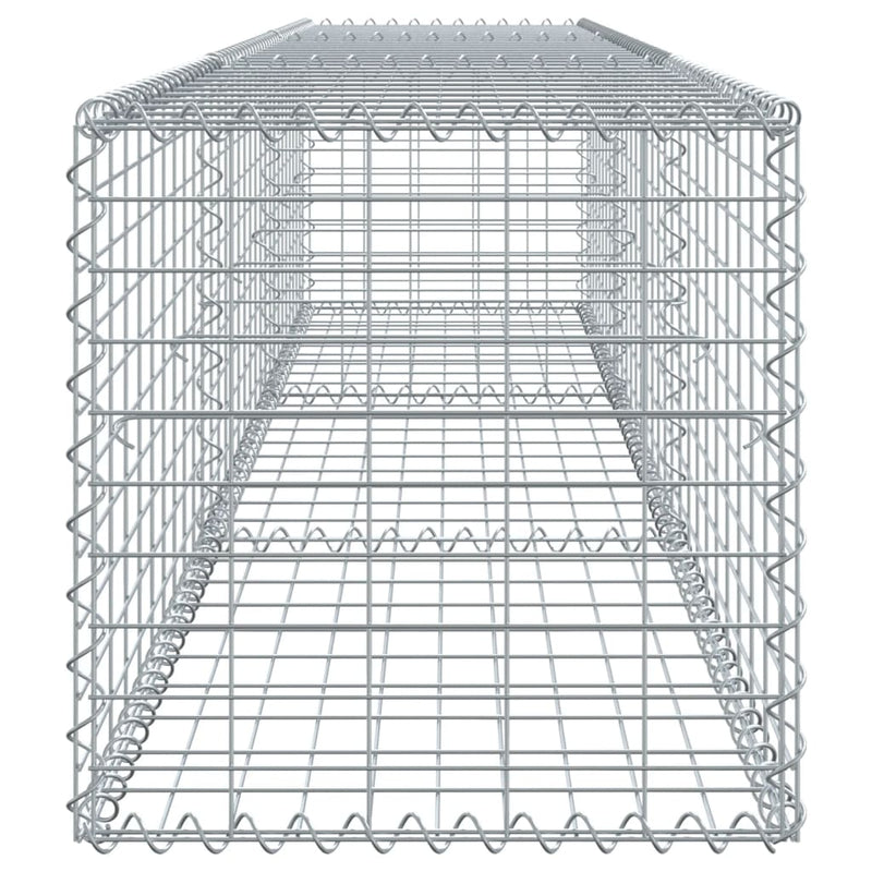 vidaXL horganyzott vas gabion kosár fedéllel 300 x 50 x 50 cm