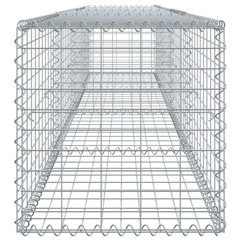 vidaXL horganyzott vas gabion kosár fedéllel 400 x 50 x 50 cm