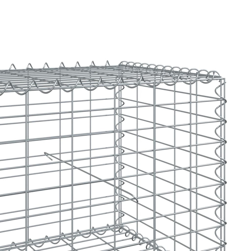 vidaXL horganyzott vas gabion kosár fedéllel 400 x 50 x 50 cm