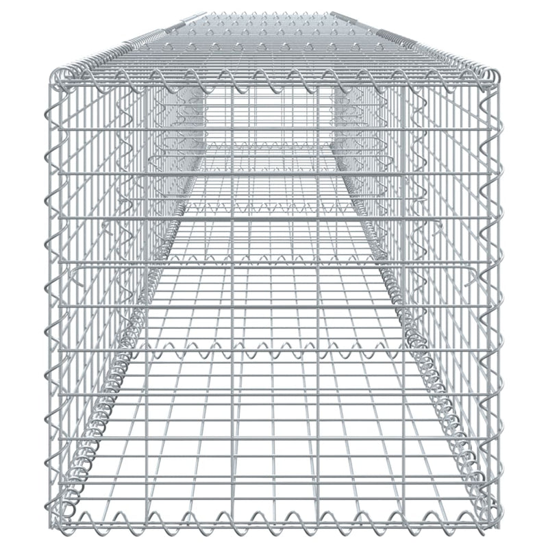 vidaXL horganyzott vas gabion kosár fedéllel 500 x 50 x 50 cm