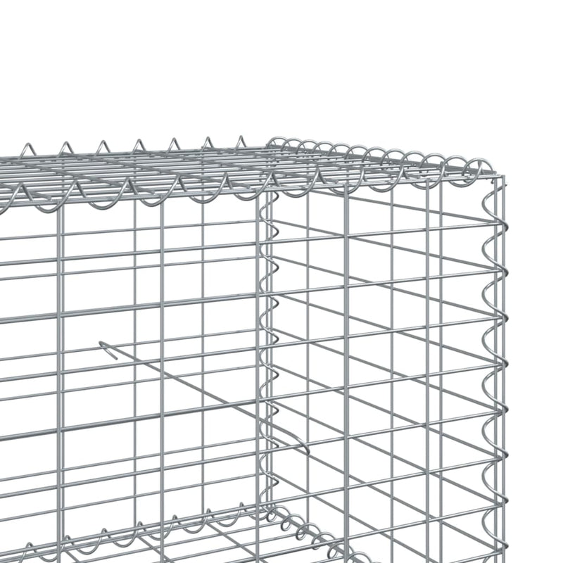 vidaXL horganyzott vas gabion kosár fedéllel 500 x 50 x 50 cm