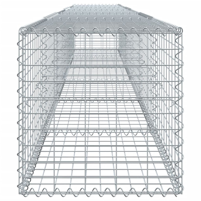 vidaXL horganyzott vas gabion kosár fedéllel 600 x 50 x 50 cm