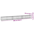 vidaXL horganyzott vas gabion kosár fedéllel 600 x 50 x 50 cm