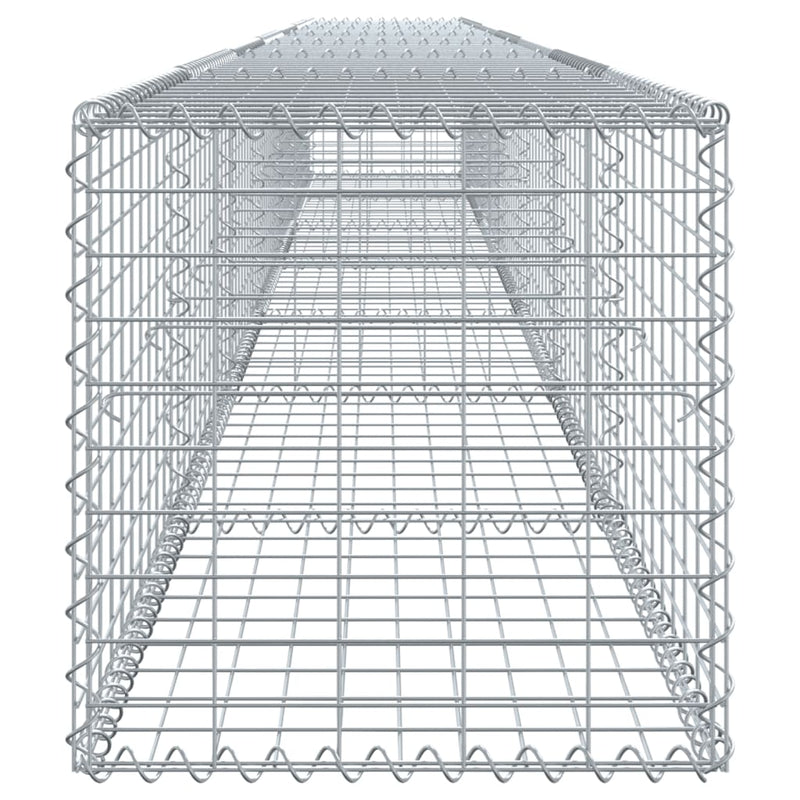 vidaXL horganyzott vas gabion kosár fedéllel 700 x 50 x 50 cm