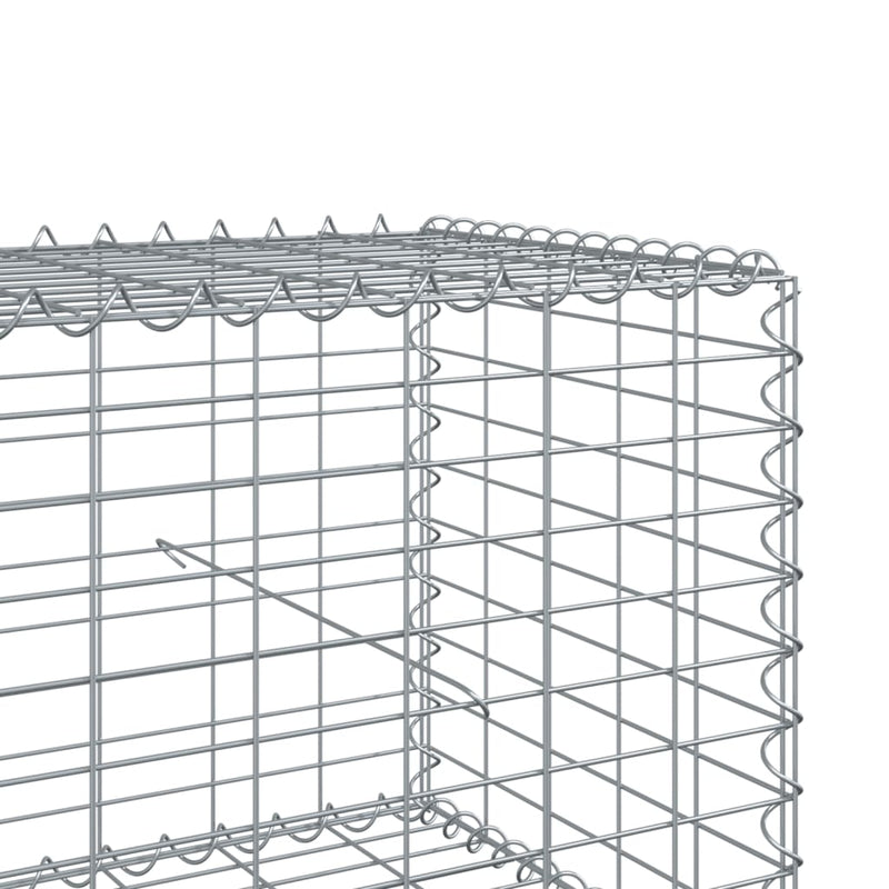 vidaXL horganyzott vas gabion kosár fedéllel 700 x 50 x 50 cm