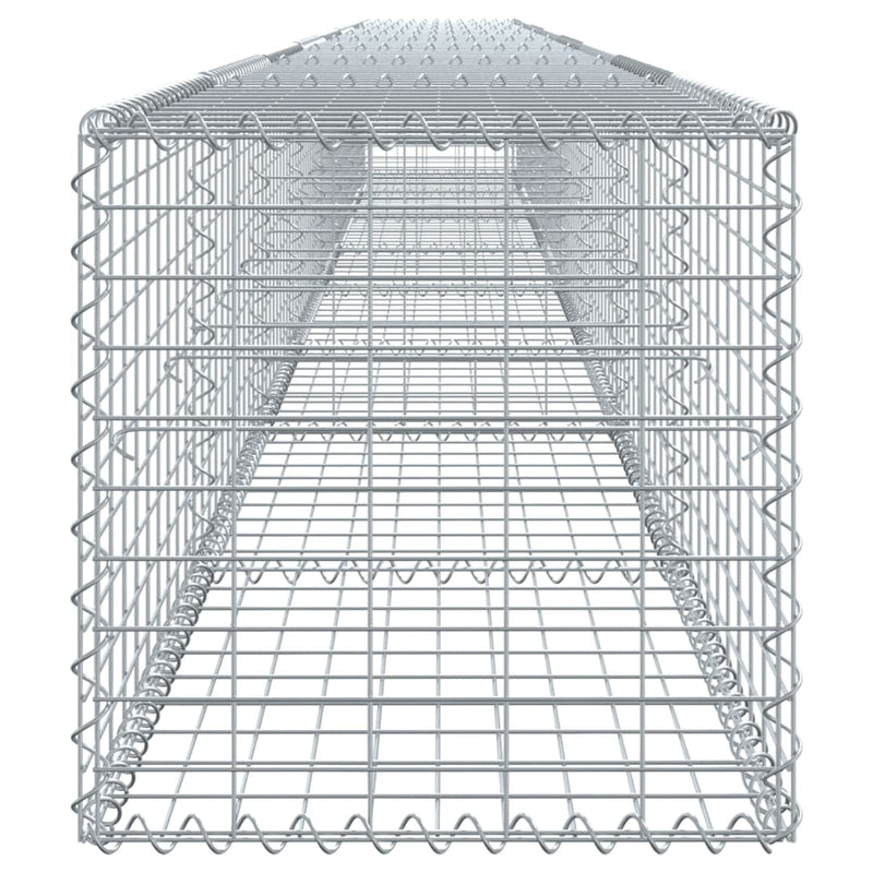 vidaXL horganyzott vas gabion kosár fedéllel 800 x 50 x 50 cm