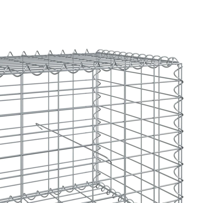 vidaXL horganyzott vas gabion kosár fedéllel 800 x 50 x 50 cm