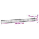 vidaXL horganyzott vas gabion kosár fedéllel 800 x 50 x 50 cm