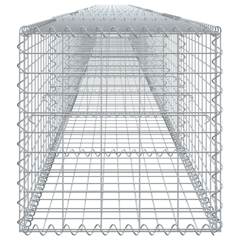 vidaXL horganyzott vas gabion kosár fedéllel 1000 x 50 x 50 cm