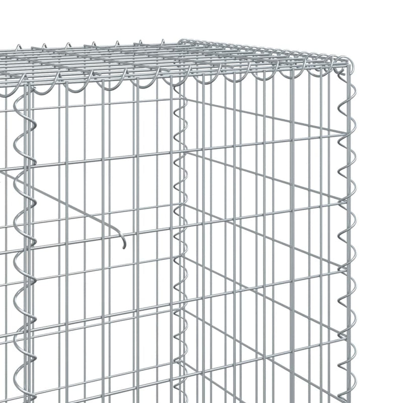 vidaXL horganyzott vas gabion kosár fedéllel 100 x 50 x 100 cm