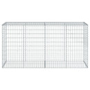 vidaXL horganyzott vas gabion kosár fedéllel 200 x 50 x 100 cm
