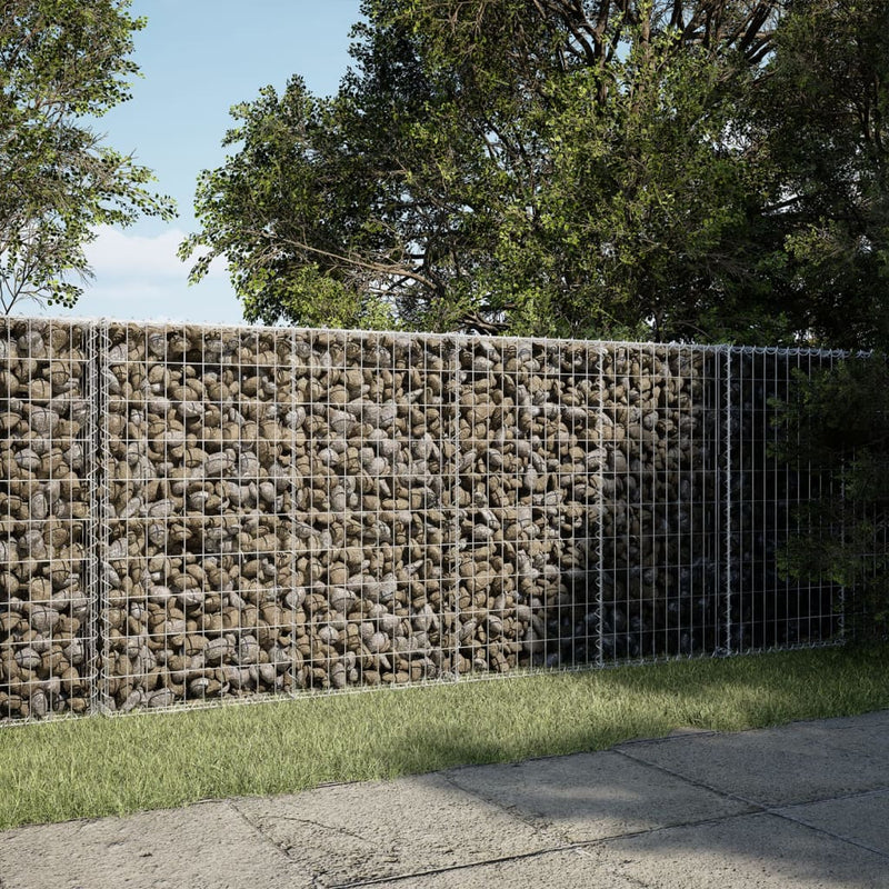 vidaXL horganyzott vas gabion kosár fedéllel 200 x 50 x 100 cm