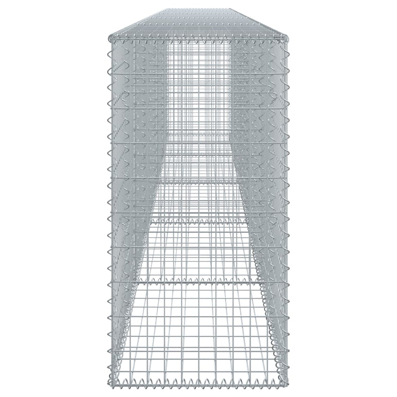 vidaXL horganyzott vas gabion kosár fedéllel 500 x 50 x 100 cm