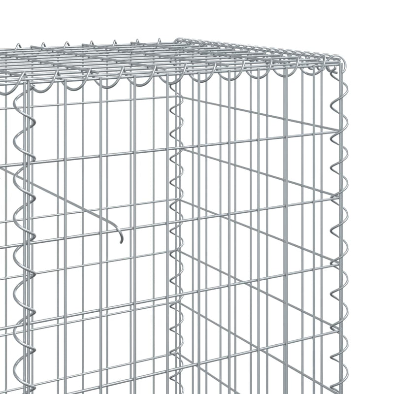 vidaXL horganyzott vas gabion kosár fedéllel 500 x 50 x 100 cm