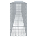 vidaXL horganyzott vas gabion kosár fedéllel 600 x 50 x 100 cm