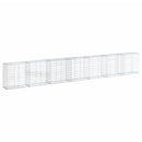 vidaXL horganyzott vas gabion kosár fedéllel 700 x 50 x 100 cm