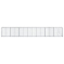 vidaXL horganyzott vas gabion kosár fedéllel 700 x 50 x 100 cm