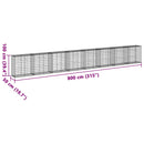 vidaXL horganyzott vas gabion kosár fedéllel 800 x 50 x 100 cm