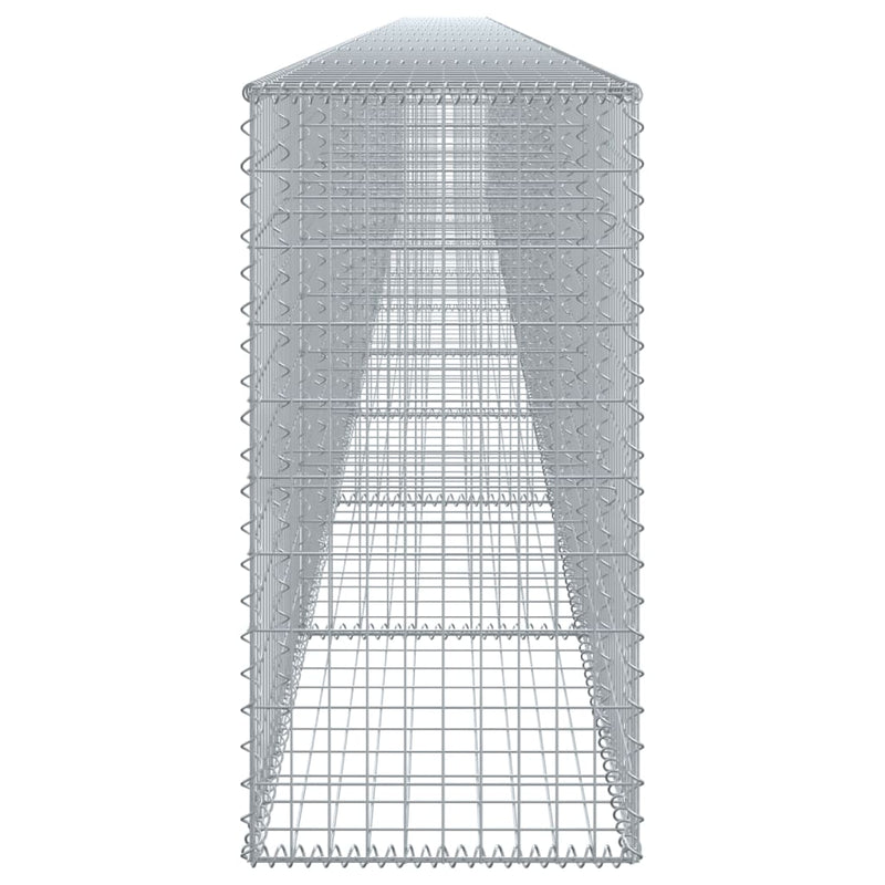 vidaXL horganyzott vas gabion kosár fedéllel 1000 x 50 x 100 cm