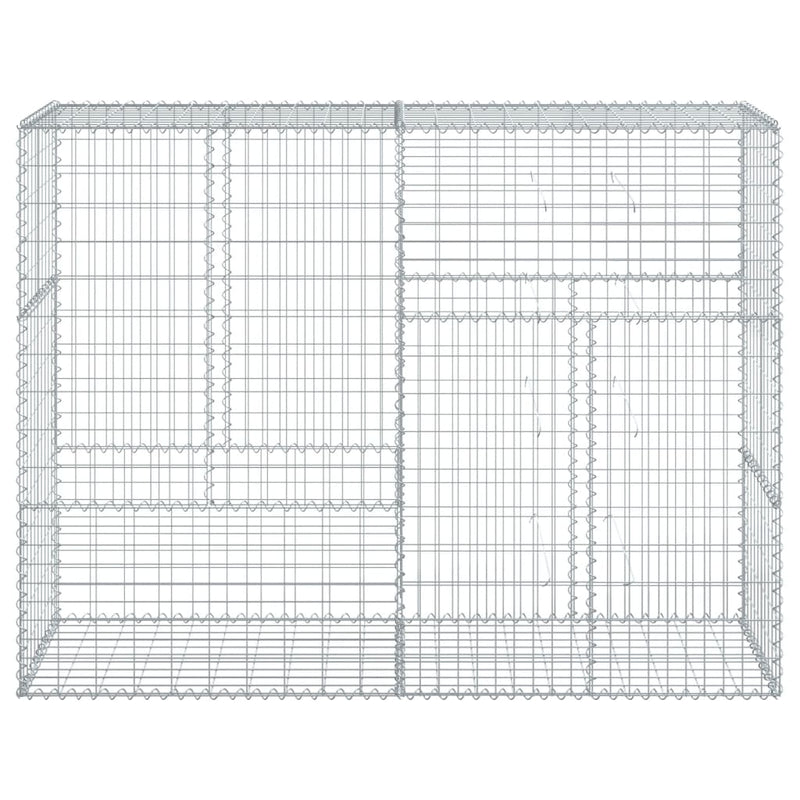 vidaXL horganyzott vas gabion kosár fedéllel 200 x 50 x 150 cm