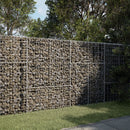 vidaXL horganyzott vas gabion kosár fedéllel 200 x 50 x 150 cm