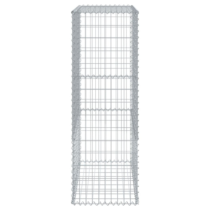 vidaXL horganyzott vas gabion kosár fedéllel 300 x 50 x 150 cm