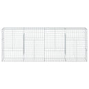 vidaXL horganyzott vas gabion kosár fedéllel 400 x 50 x 150 cm