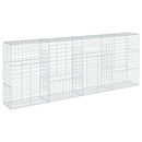 vidaXL horganyzott vas gabion kosár fedéllel 400 x 50 x 150 cm