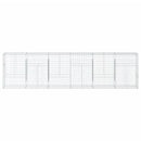 vidaXL horganyzott vas gabion kosár fedéllel 600 x 50 x 150 cm