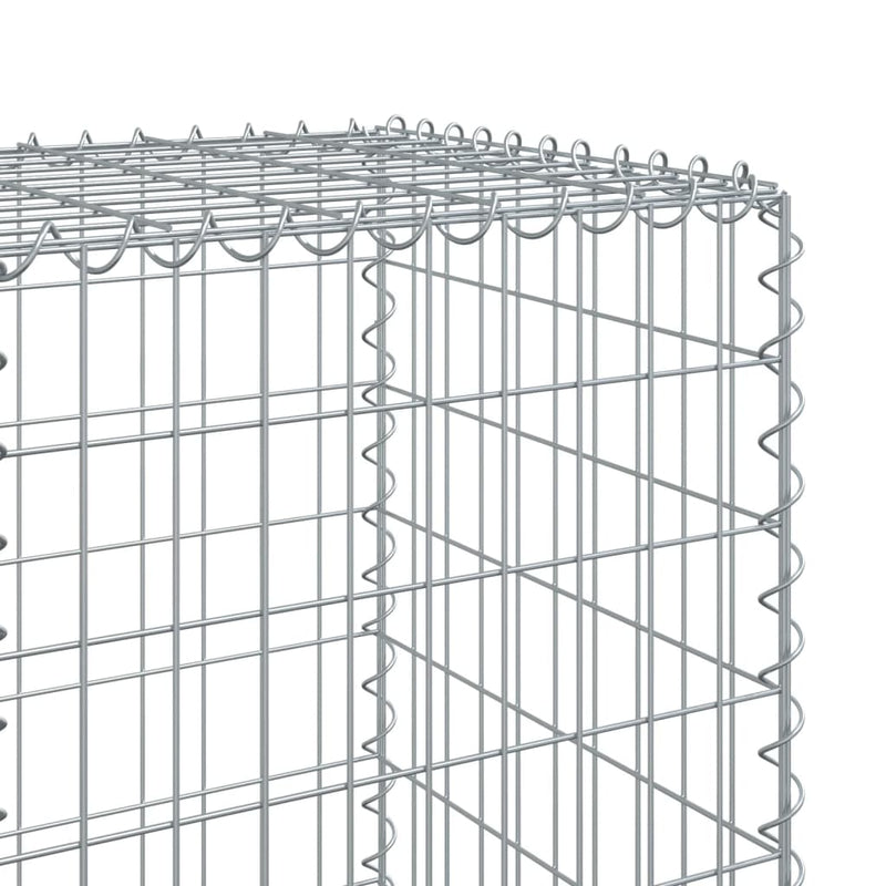 vidaXL horganyzott vas gabion kosár fedéllel 700 x 50 x 150 cm