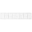 vidaXL horganyzott vas gabion kosár fedéllel 800 x 50 x 150 cm