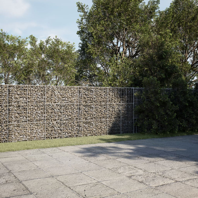 vidaXL horganyzott vas gabion kosár fedéllel 900 x 50 x 150 cm