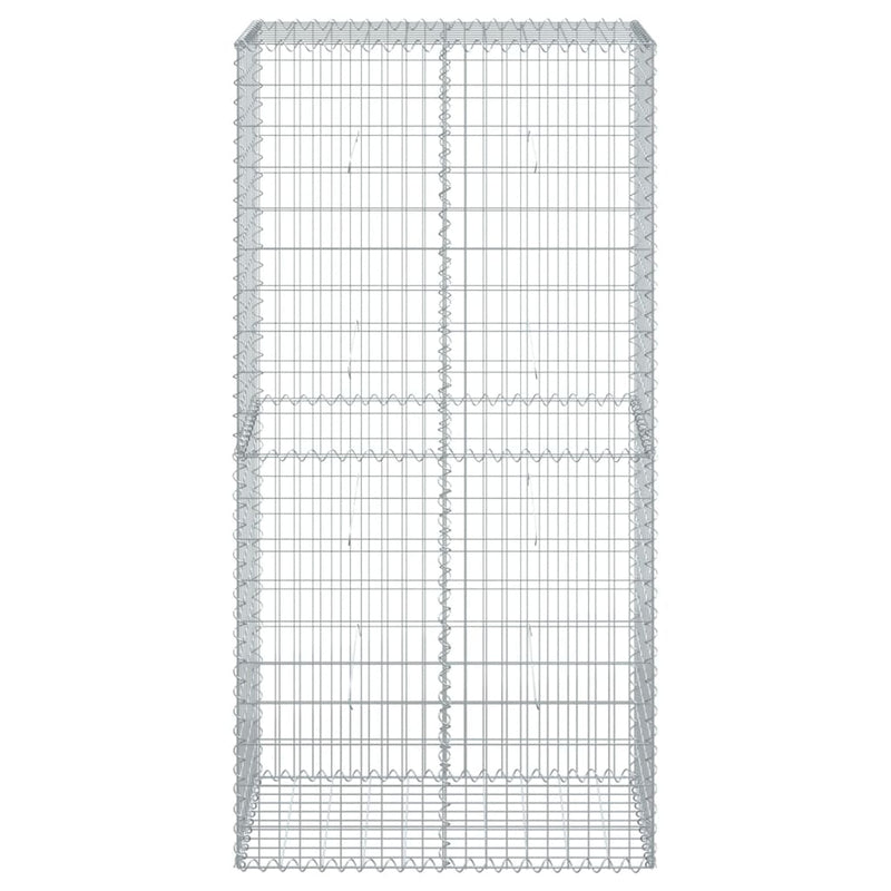 vidaXL horganyzott vas gabion kosár fedéllel 100 x 50 x 200 cm