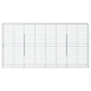 vidaXL horganyzott vas gabion kosár fedéllel 400 x 50 x 200 cm
