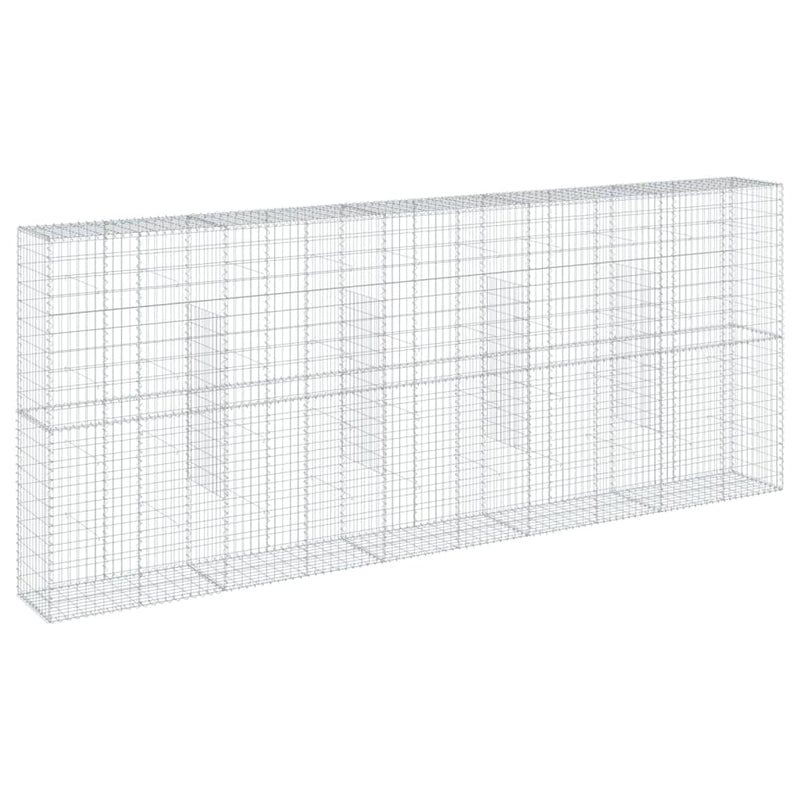 vidaXL horganyzott vas gabion kosár fedéllel 500 x 50 x 200 cm