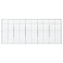 vidaXL horganyzott vas gabion kosár fedéllel 500 x 50 x 200 cm