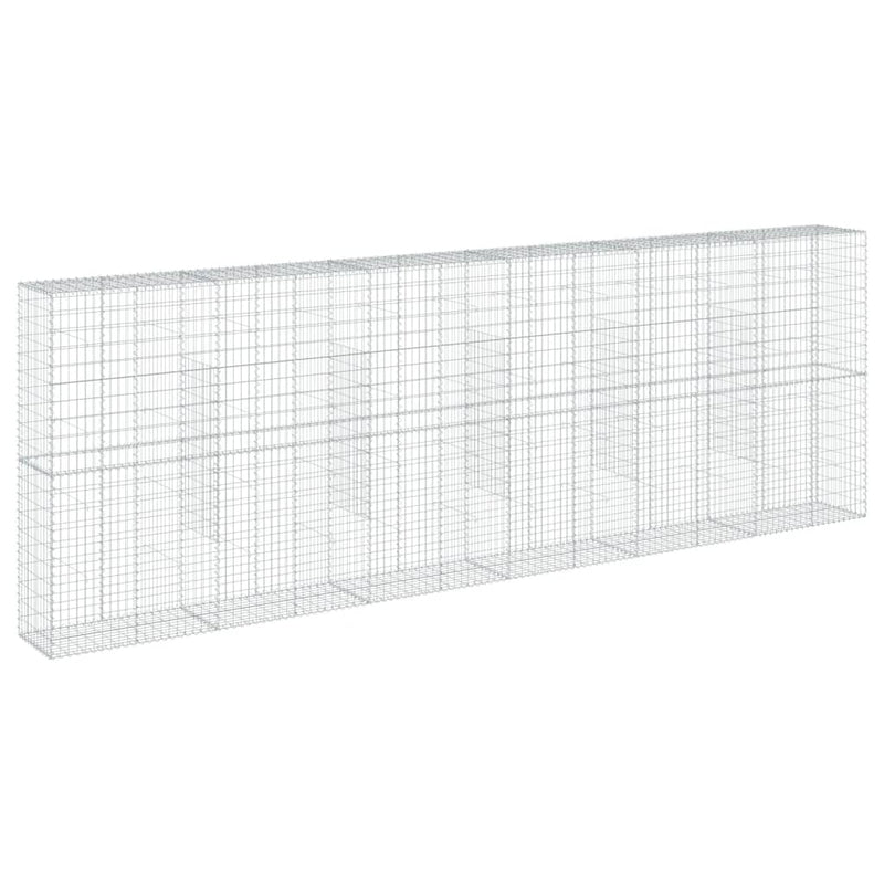 vidaXL horganyzott vas gabion kosár fedéllel 600 x 50 x 200 cm