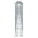 vidaXL horganyzott vas gabion kosár fedéllel 1000 x 50 x 200 cm