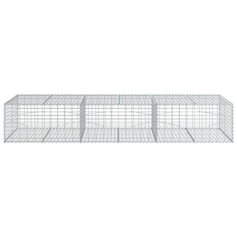 vidaXL horganyzott vas gabion kosár fedéllel 300 x 100 x 50 cm